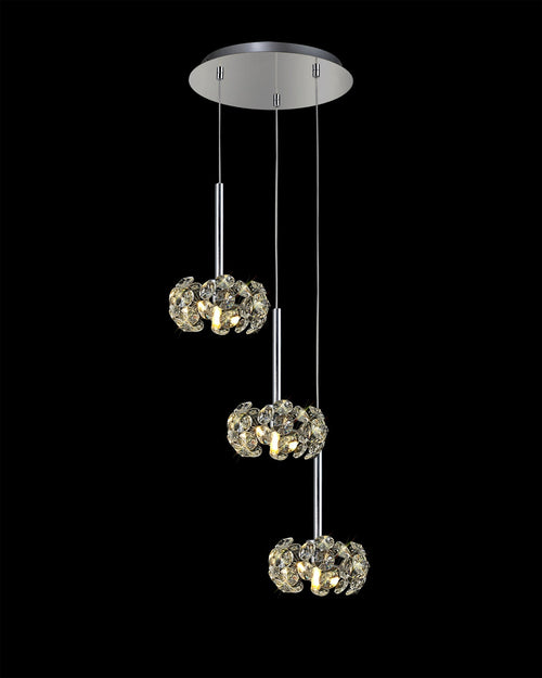 Luminosity Designs - 3 Light Baron Opulence Multi Pendant - Luminosity Designs Ltd