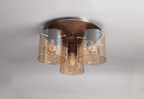 Luminosity Designs - 3 Light Fae Flush Ceiling Fitting - Luminosity Designs Ltd