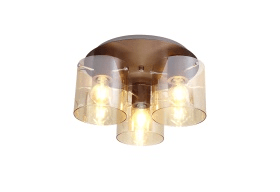 Luminosity Designs - 3 Light Fae Flush Ceiling Fitting - Luminosity Designs Ltd