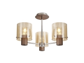 Luminosity Designs - 3 Light Fae Semi Flush Ceiling Fitting - Luminosity Designs Ltd