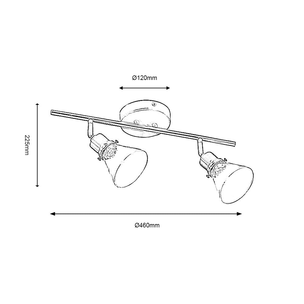 Torne Metal and Clear Double Spotlight Bar