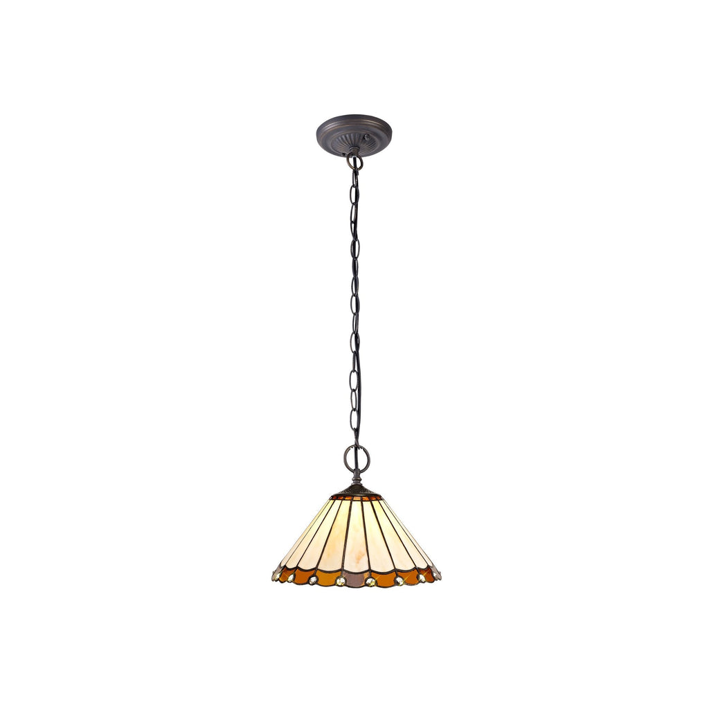 Luminosity Designs - 30cm 2 Light Chamber Tiffany Pendant Light, 2x E27 - Luminosity Designs Ltd