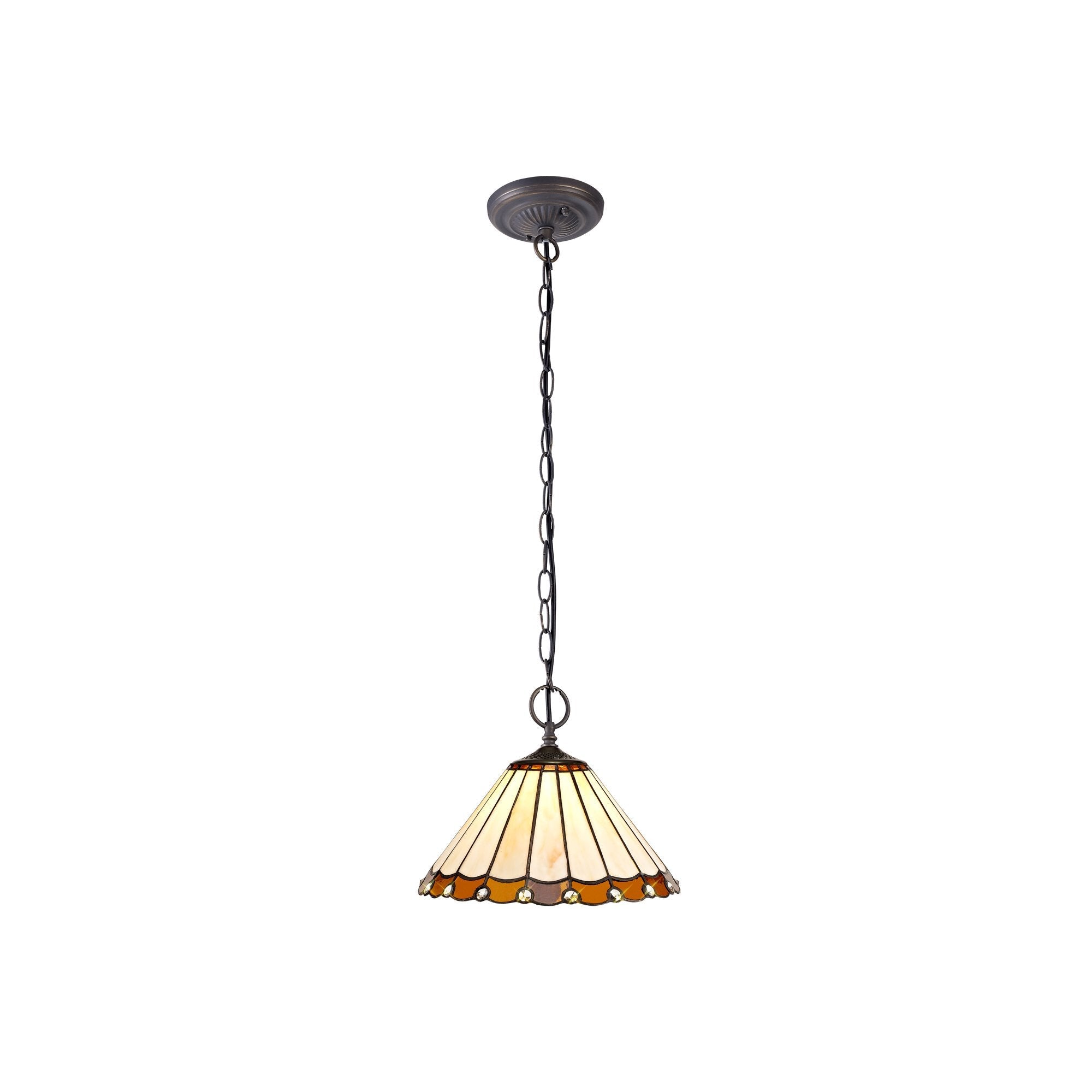Luminosity Designs - 30cm 2 Light Chamber Tiffany Pendant Light, 2x E27 - Luminosity Designs Ltd