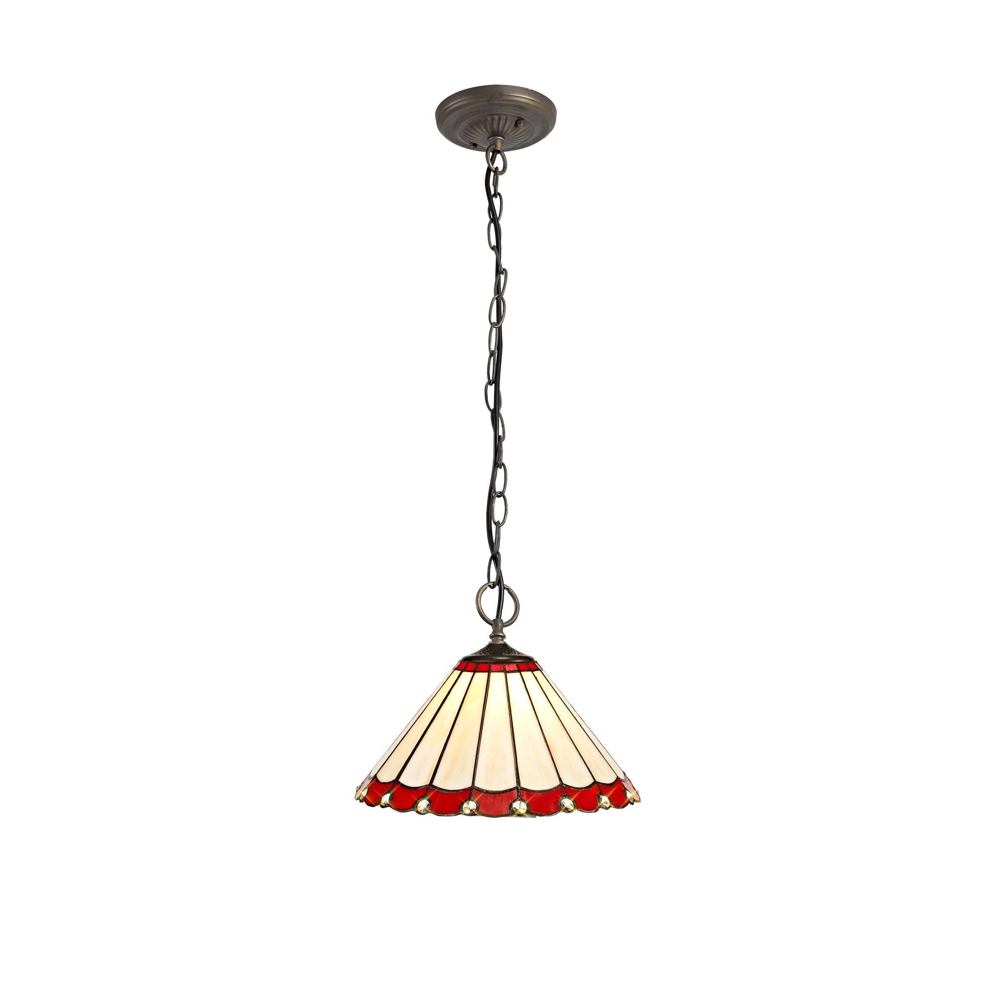 Luminosity Designs - 30cm 2 Light Chamber Tiffany Pendant Light, 2x E27 - Luminosity Designs Ltd