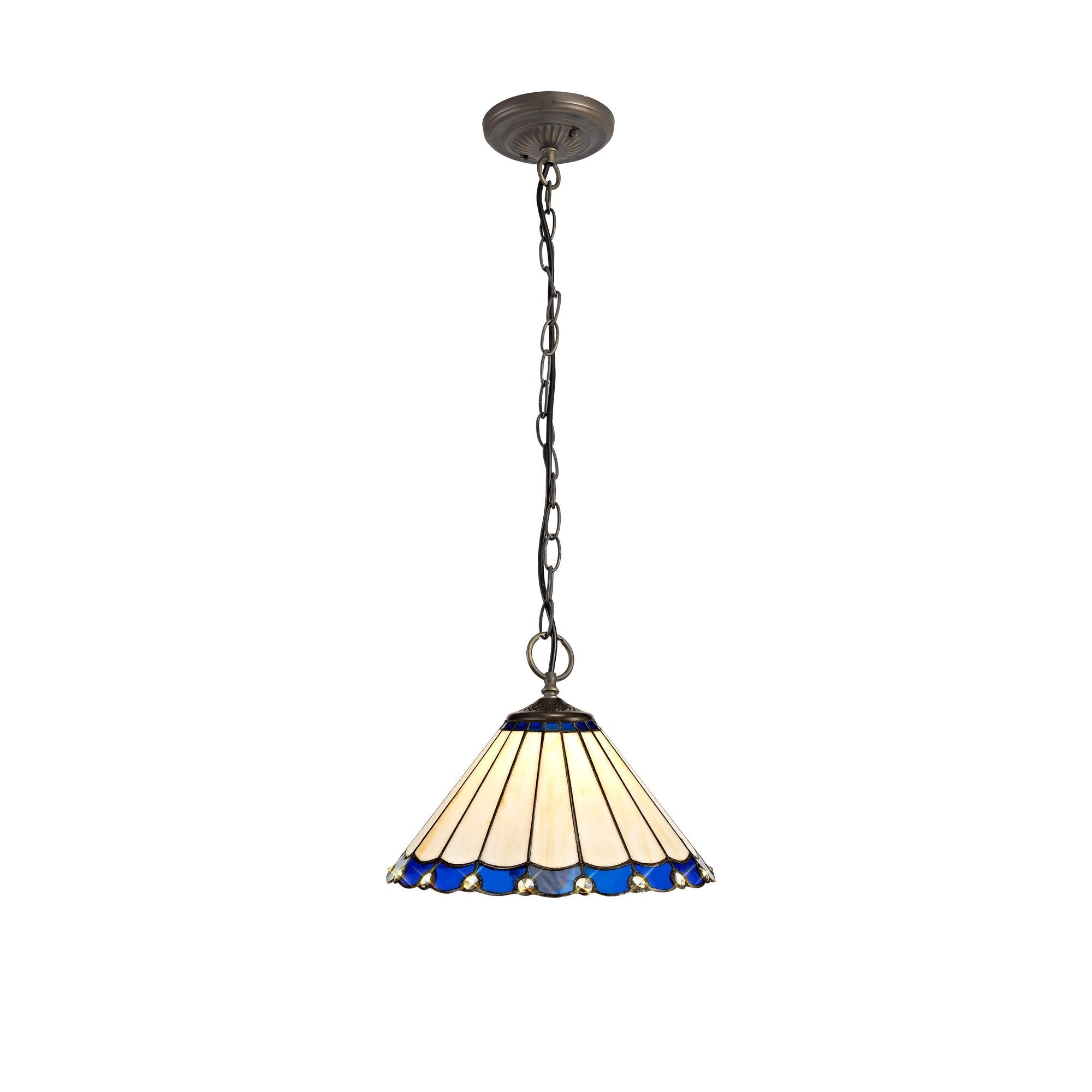 Luminosity Designs - 30cm 2 Light Chamber Tiffany Pendant Light, 2x E27 - Luminosity Designs Ltd