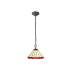 Luminosity Designs - 30cm 2 Light Chamber Tiffany Pendant Light, 2x E27 - Luminosity Designs Ltd