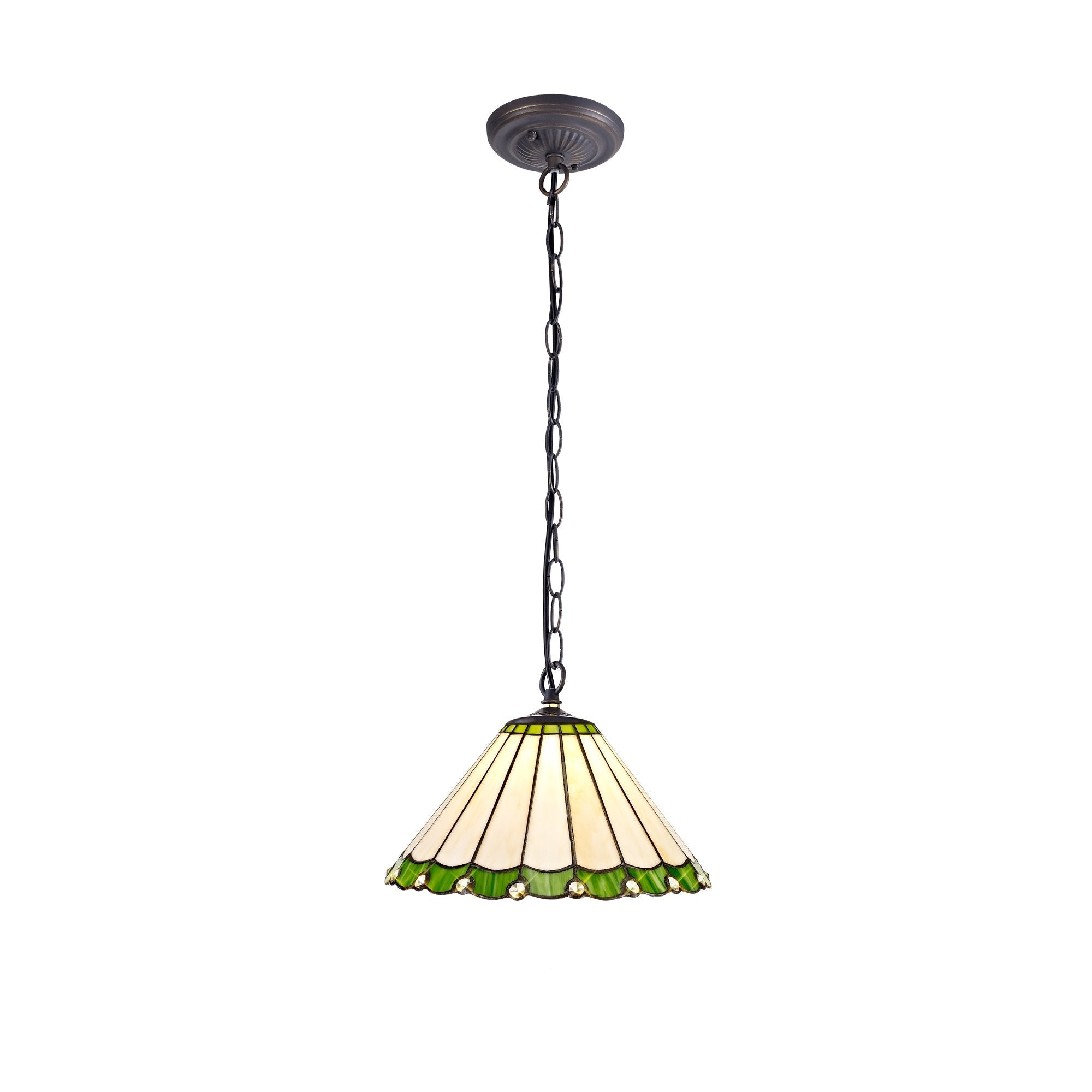 Luminosity Designs - 30cm 2 Light Chamber Tiffany Pendant Light, 2x E27 - Luminosity Designs Ltd