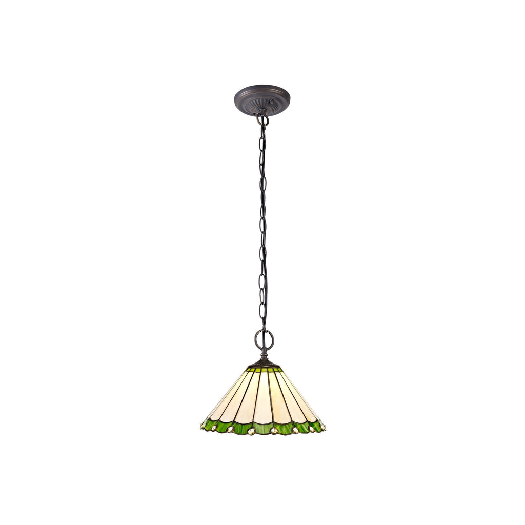 Luminosity Designs - 30cm 2 Light Chamber Tiffany Pendant Light, 2x E27 - Luminosity Designs Ltd