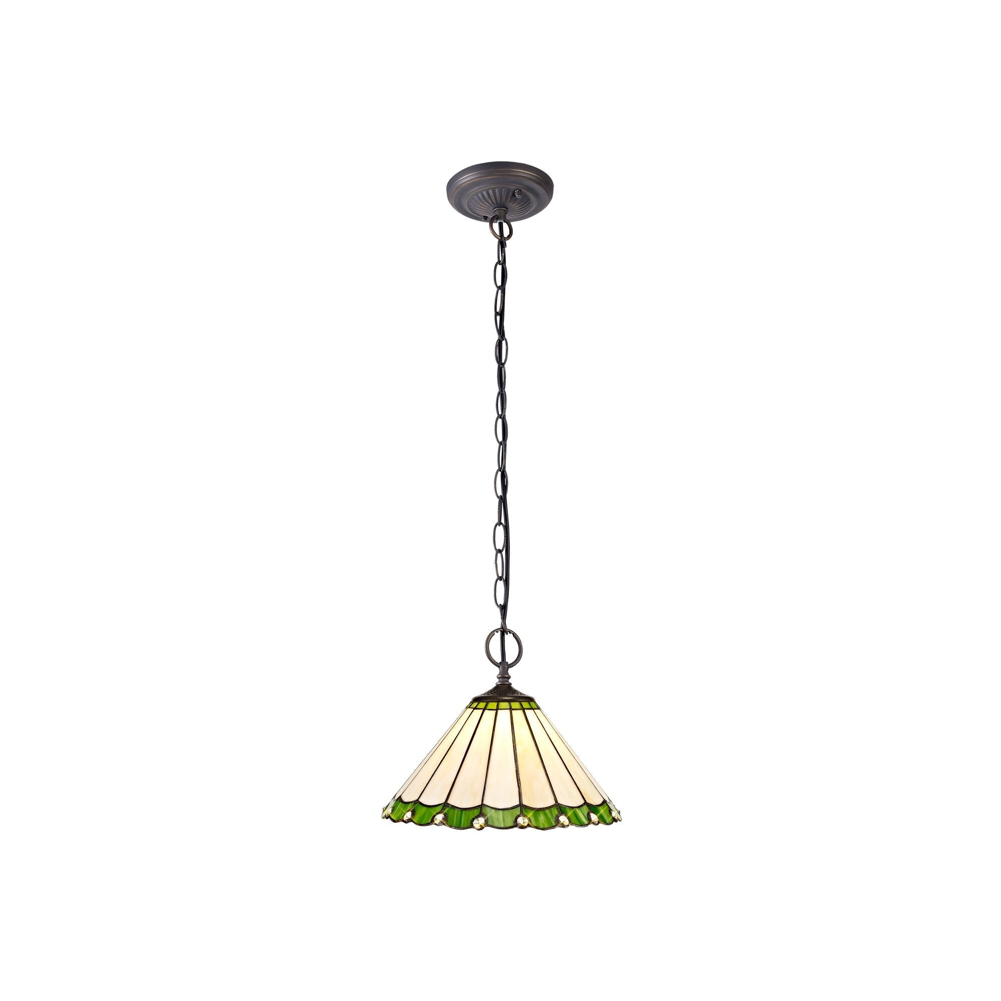 Luminosity Designs - 30cm 2 Light Chamber Tiffany Pendant Light, 2x E27 - Luminosity Designs Ltd