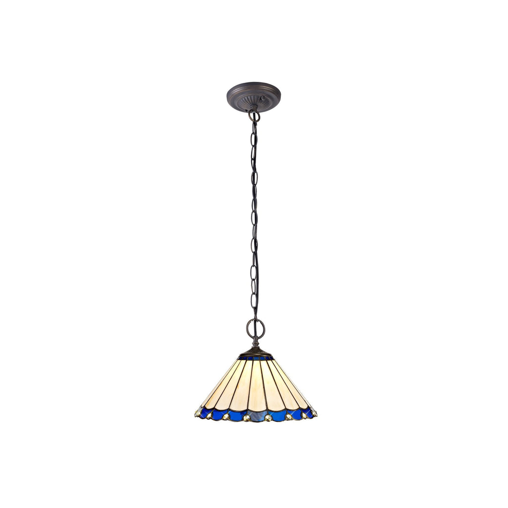 Luminosity Designs - 30cm 2 Light Chamber Tiffany Pendant Light, 2x E27 - Luminosity Designs Ltd