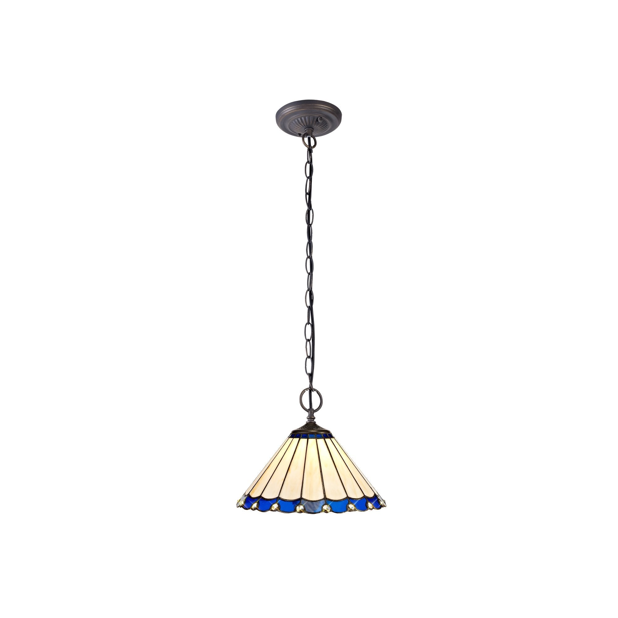Luminosity Designs - 30cm 2 Light Chamber Tiffany Pendant Light, 2x E27 - Luminosity Designs Ltd