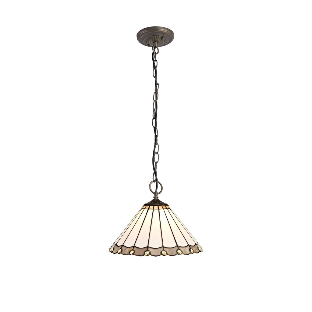 Luminosity Designs - 30cm 2 Light Chamber Tiffany Pendant Light, 2x E27 - Luminosity Designs Ltd