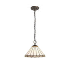 Luminosity Designs - 30cm 2 Light Chamber Tiffany Pendant Light, 2x E27 - Luminosity Designs Ltd