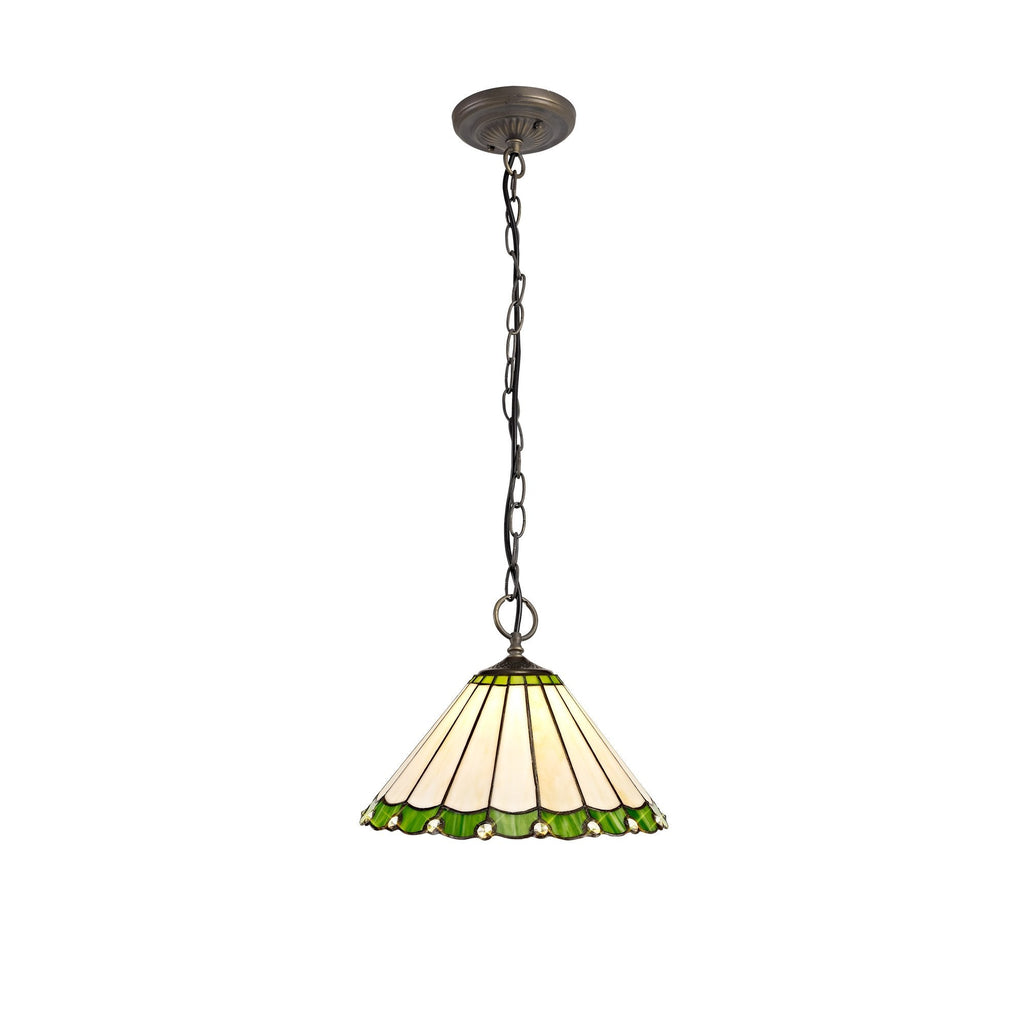 Luminosity Designs - 30cm 2 Light Chamber Tiffany Pendant Light, 2x E27 - Luminosity Designs Ltd