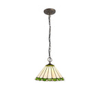 Luminosity Designs - 30cm 2 Light Chamber Tiffany Pendant Light, 2x E27 - Luminosity Designs Ltd