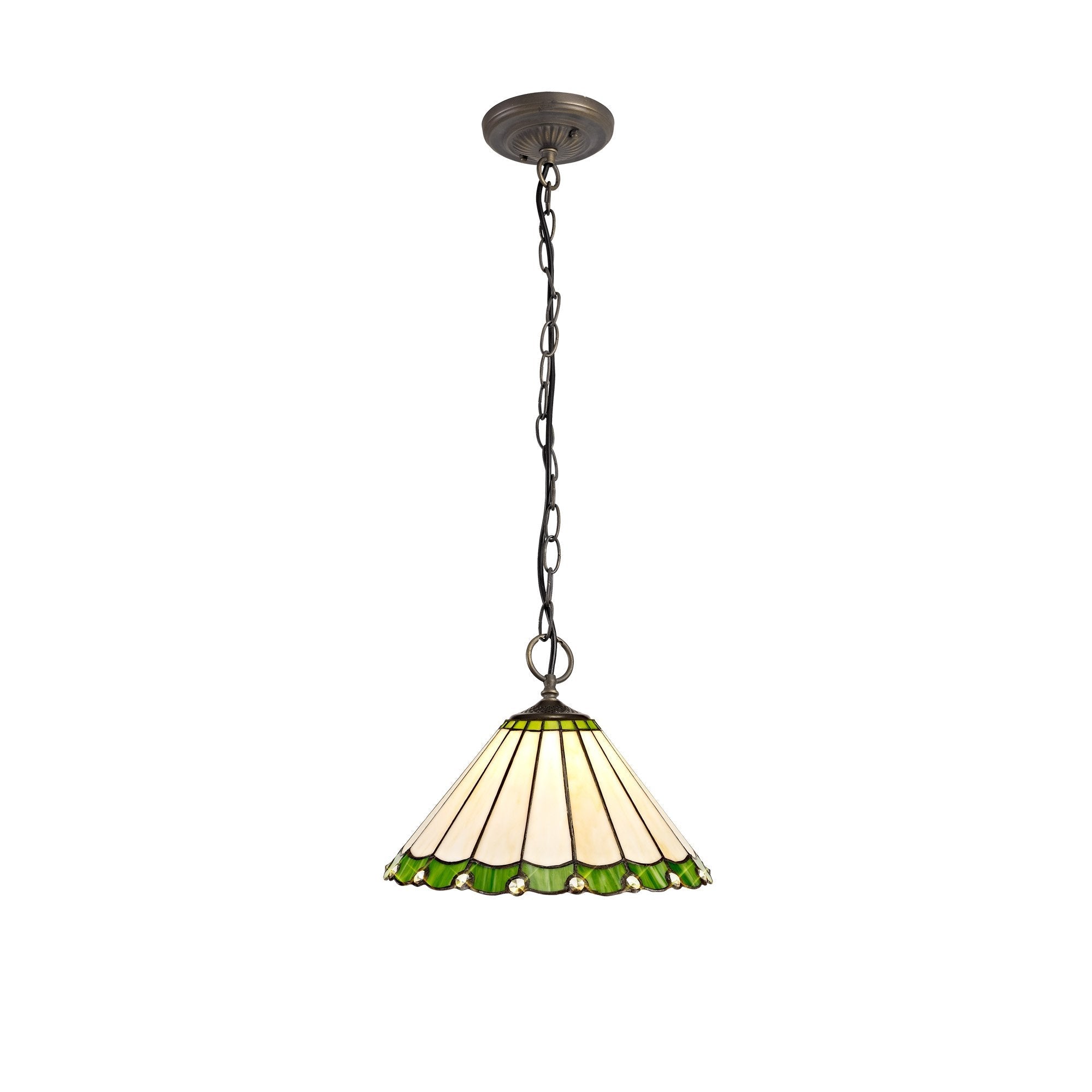 Luminosity Designs - 30cm 2 Light Chamber Tiffany Pendant Light, 2x E27 - Luminosity Designs Ltd