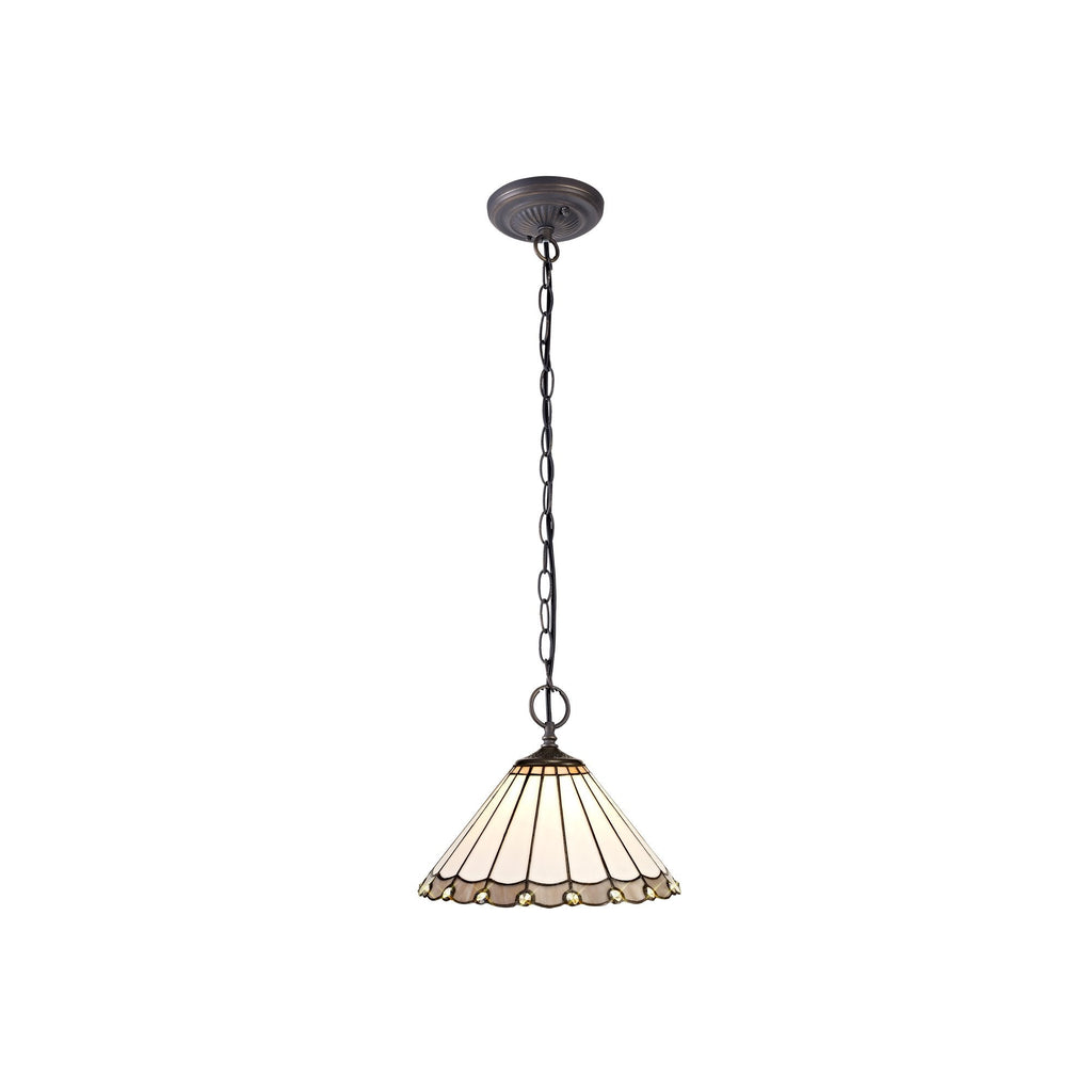 Luminosity Designs - 30cm 2 Light Chamber Tiffany Pendant Light, 2x E27 - Luminosity Designs Ltd