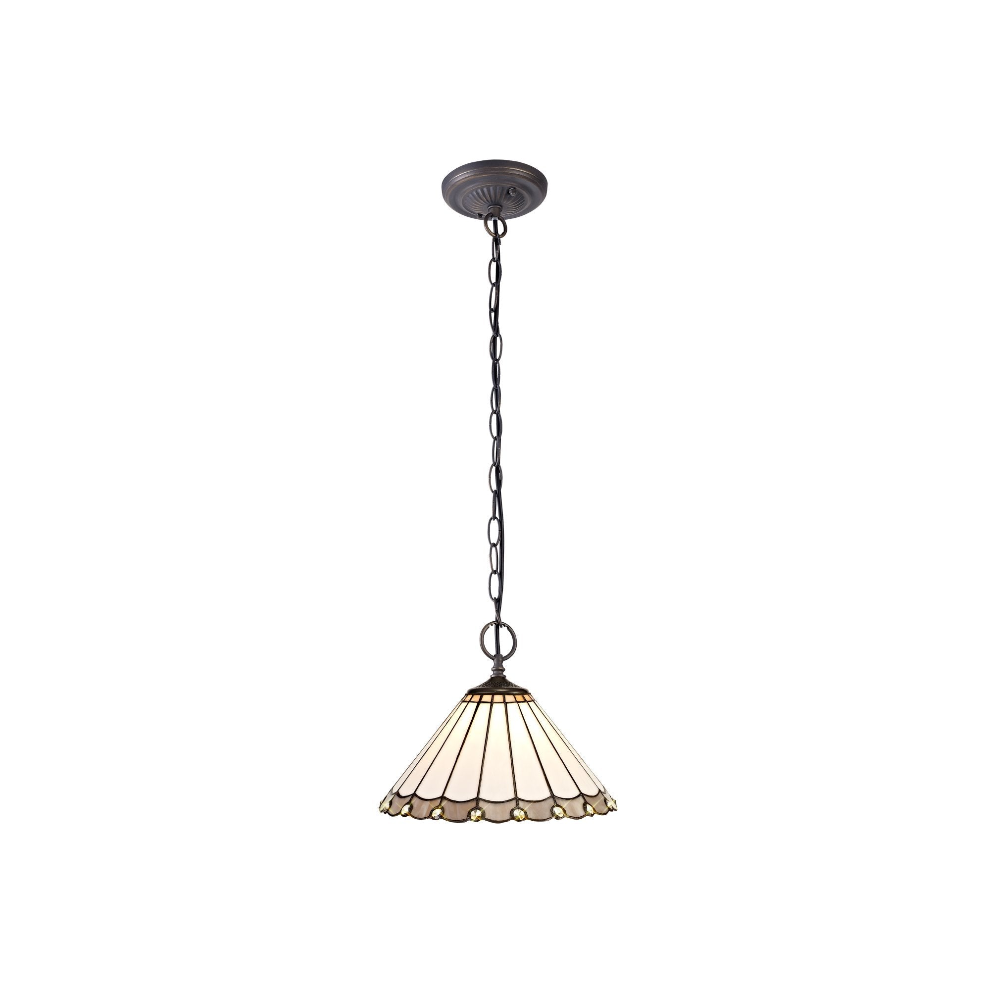 Luminosity Designs - 30cm 2 Light Chamber Tiffany Pendant Light, 2x E27 - Luminosity Designs Ltd