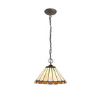 Luminosity Designs - 30cm 2 Light Chamber Tiffany Pendant Light, 2x E27 - Luminosity Designs Ltd