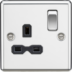 Rounded Edge 1g Switched Socket