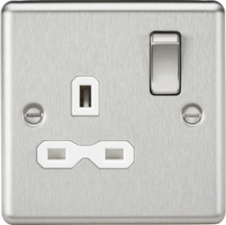 Rounded Edge 1g Switched Socket