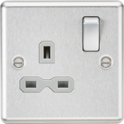 Rounded Edge 1g Switched Socket