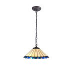 Luminosity Designs - 40cm 2 Light Chamber Tiffany Pendant Light, 2x E27 - Luminosity Designs Ltd