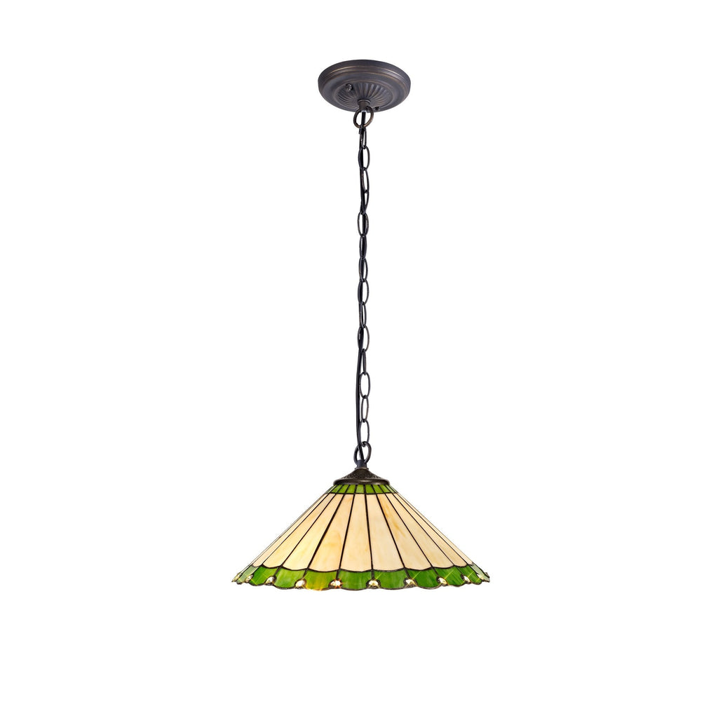 Luminosity Designs - 40cm 2 Light Chamber Tiffany Pendant Light, 2x E27 - Luminosity Designs Ltd