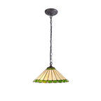 Luminosity Designs - 40cm 2 Light Chamber Tiffany Pendant Light, 2x E27 - Luminosity Designs Ltd