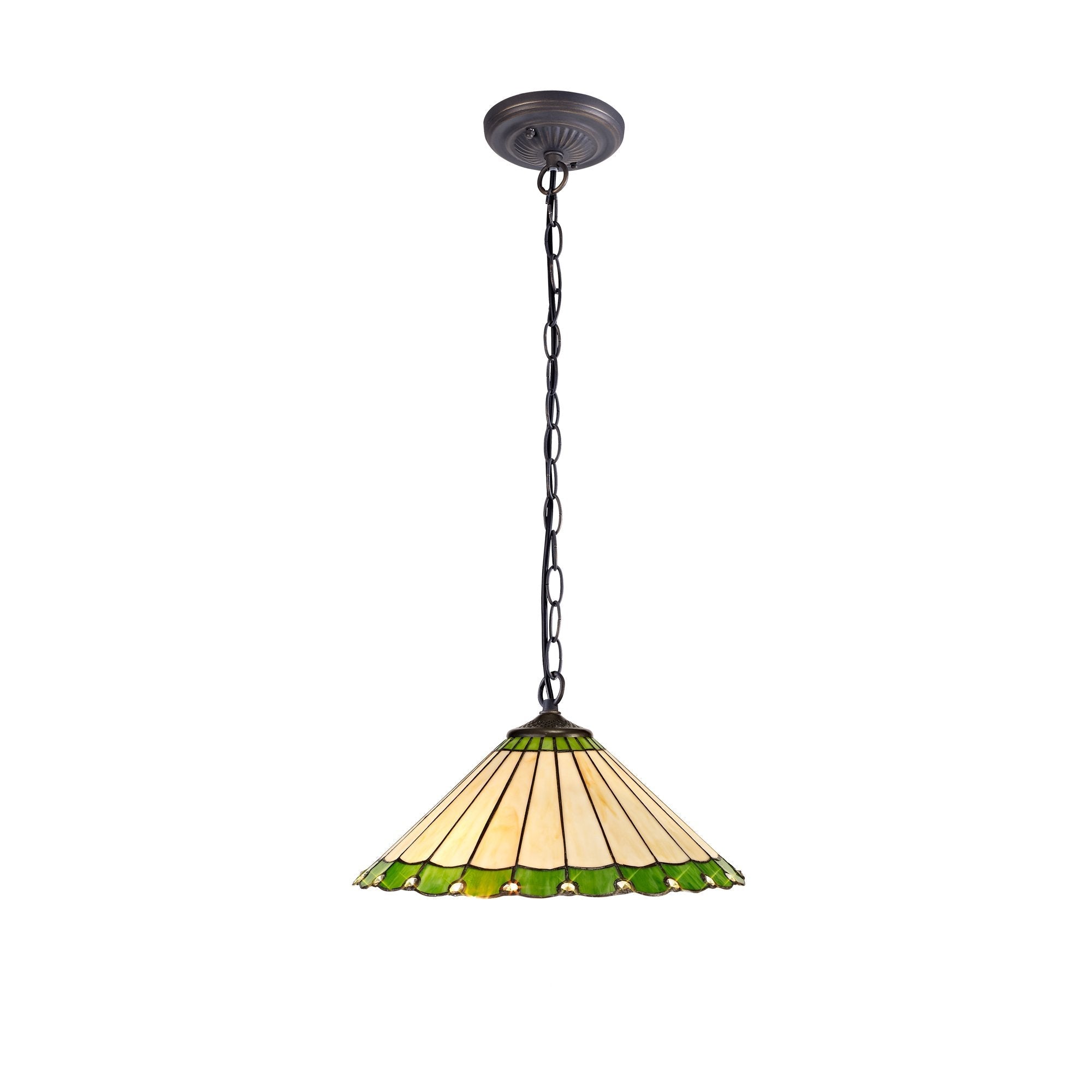 Luminosity Designs - 40cm 2 Light Chamber Tiffany Pendant Light, 2x E27 - Luminosity Designs Ltd