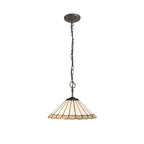 Luminosity Designs - 40cm 2 Light Chamber Tiffany Pendant Light, 2x E27 - Luminosity Designs Ltd