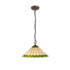 Luminosity Designs - 40cm 2 Light Chamber Tiffany Pendant Light, 2x E27 - Luminosity Designs Ltd