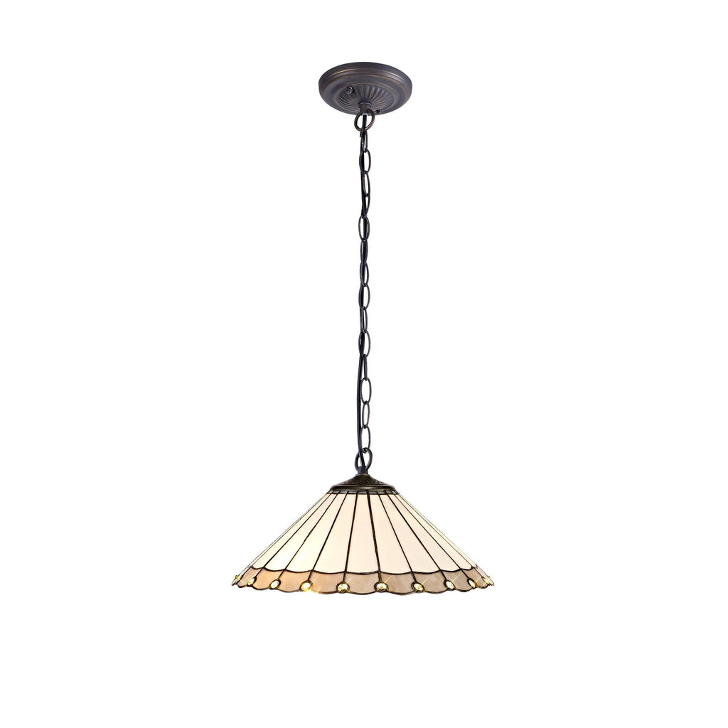 Luminosity Designs - 40cm 2 Light Chamber Tiffany Pendant Light, 2x E27 - Luminosity Designs Ltd