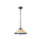Luminosity Designs - 40cm 2 Light Chamber Tiffany Pendant Light, 2x E27 - Luminosity Designs Ltd