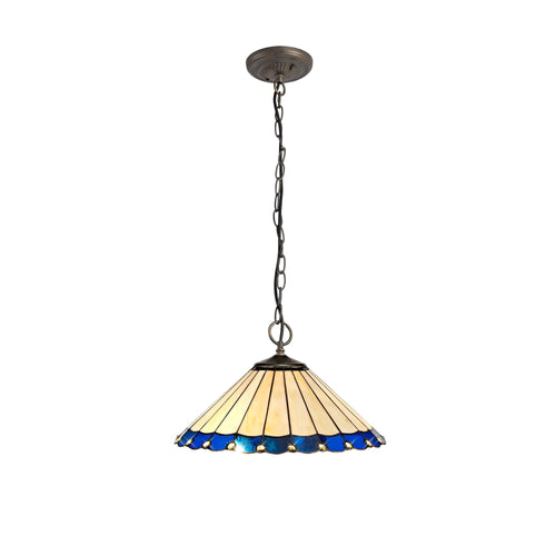 Luminosity Designs - 40cm 2 Light Chamber Tiffany Pendant Light, 2x E27 - Luminosity Designs Ltd