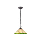 Luminosity Designs - 40cm 2 Light Chamber Tiffany Pendant Light, 2x E27 - Luminosity Designs Ltd