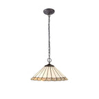 Luminosity Designs - 40cm 2 Light Chamber Tiffany Pendant Light, 2x E27 - Luminosity Designs Ltd