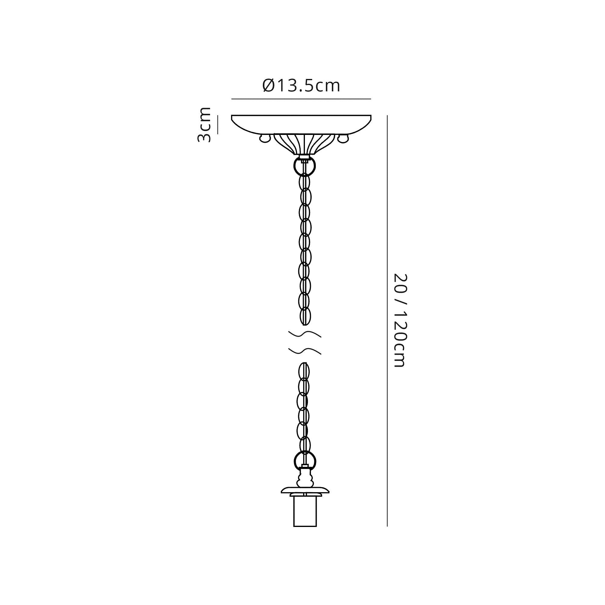 Luminosity Designs - 40cm Chamber Tiffany Single Pendant Light - Luminosity Designs Ltd