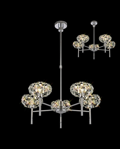 Luminosity Designs - 5 Light Baron Opulence Adjustable Chandelier - Luminosity Designs Ltd