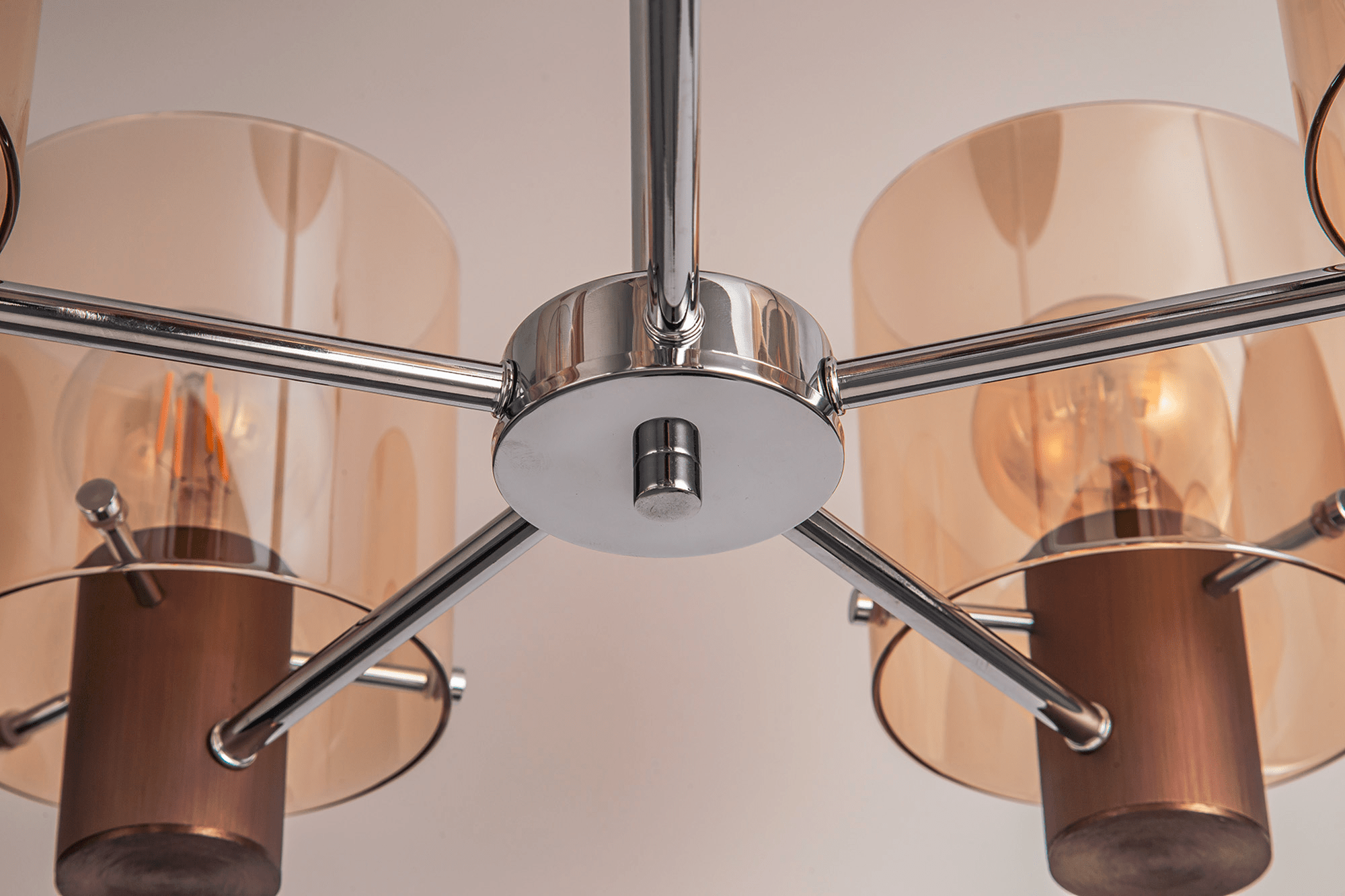Luminosity Designs - 5 Light Fae Semi Flush Ceiling Fitting - Luminosity Designs Ltd