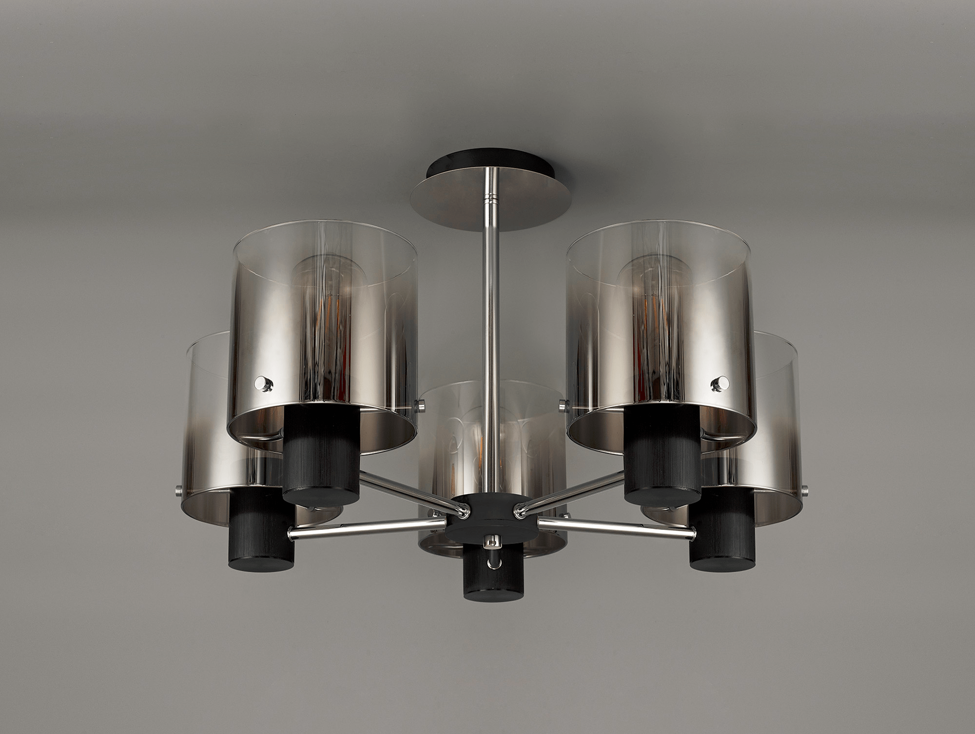 Luminosity Designs - 5 Light Fae Semi Flush Ceiling Fitting - Luminosity Designs Ltd