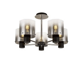 Luminosity Designs - 5 Light Fae Semi Flush Ceiling Fitting - Luminosity Designs Ltd