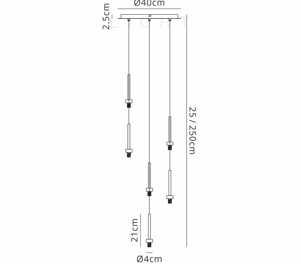Luminosity Designs - 6 Light Baron Multi Pendant - Luminosity Designs Ltd