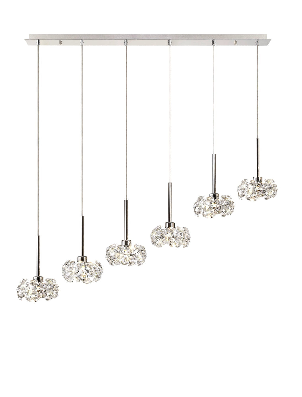 Luminosity Designs - 6 Light Baron Opulence Multi Pendant Bar - Luminosity Designs Ltd