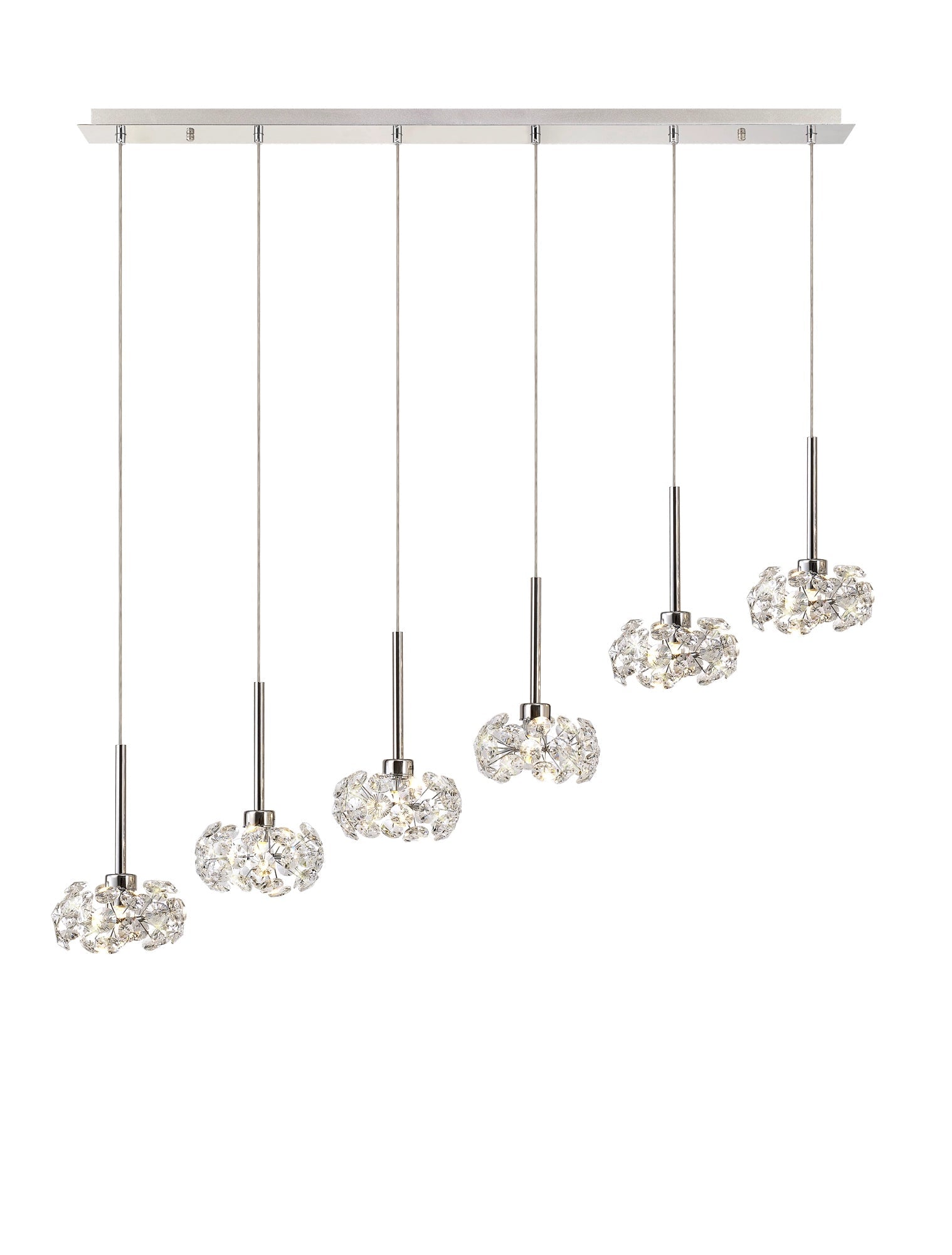 Luminosity Designs - 6 Light Baron Opulence Multi Pendant Bar - Luminosity Designs Ltd