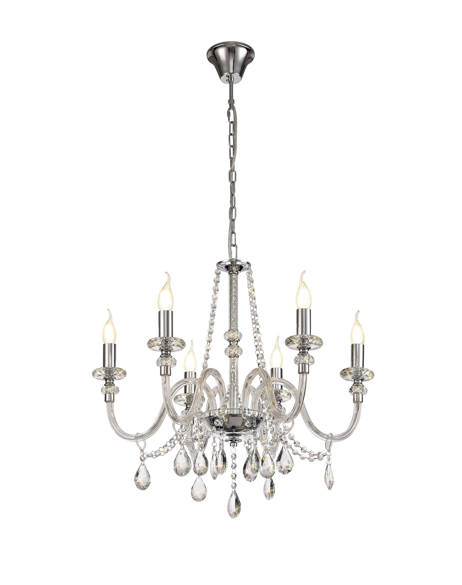 Luminosity Designs - 6 Light Camelot Chandelier - Luminosity Designs Ltd