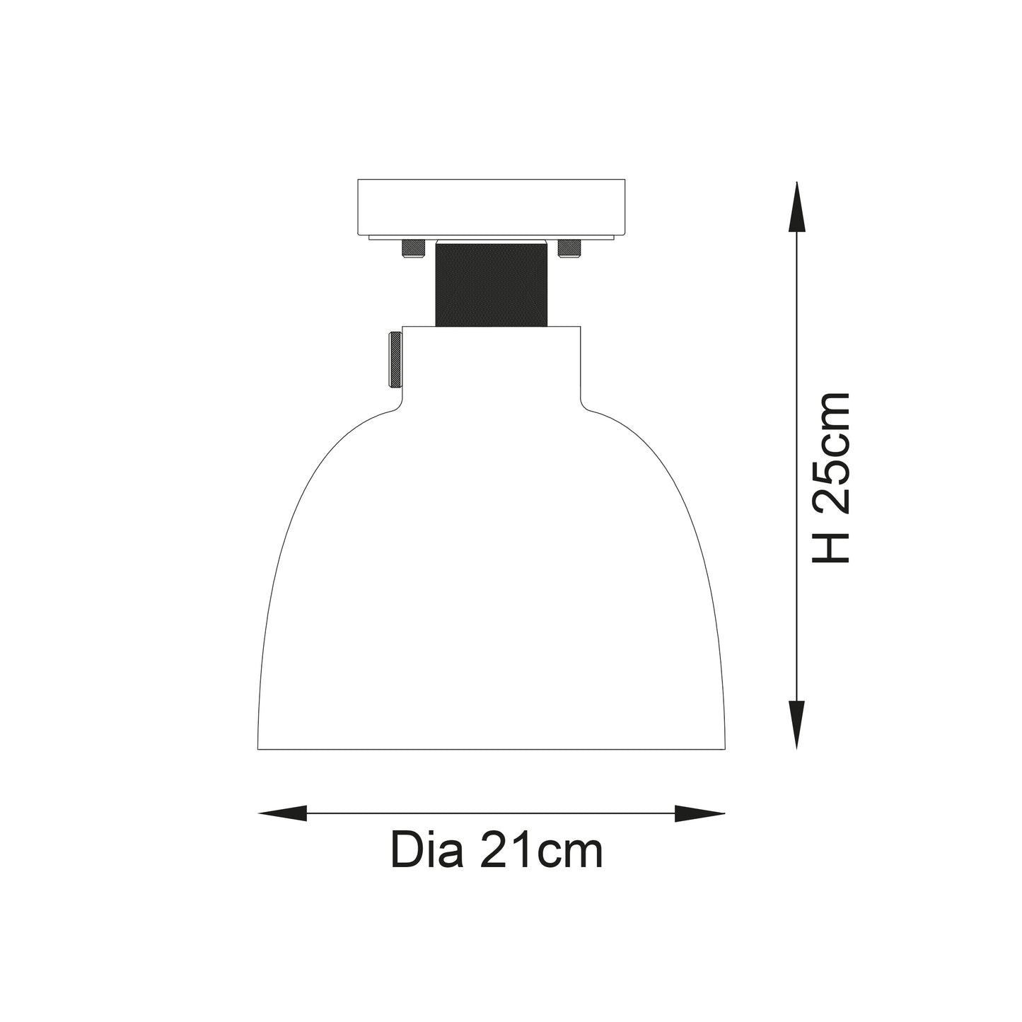 Noir Semi Flush Fitting