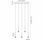 Luminosity Designs - 8 Light Baron Multi Pendant Panel - Luminosity Designs Ltd