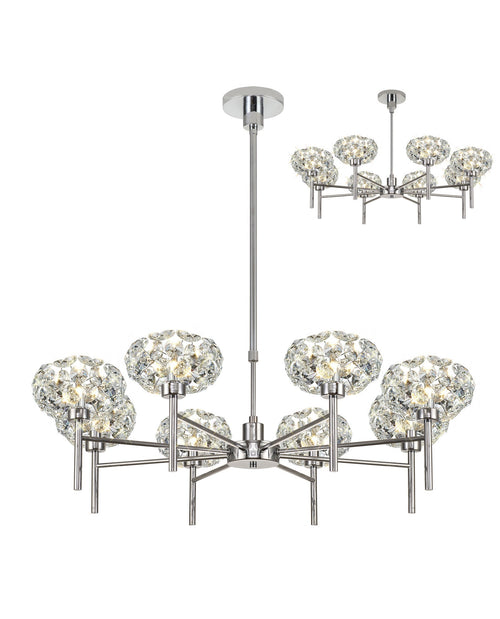 Luminosity Designs - 8 Light Baron Opulence Adjustable Chandelier - Luminosity Designs Ltd