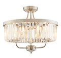 Paris 3 Light Semi Flush Fitting